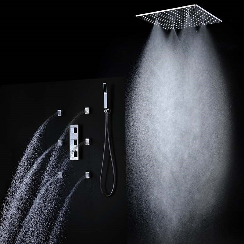 Fontana 2 Functions Rain and Mist Shower Head Set With Shower Body Sprays