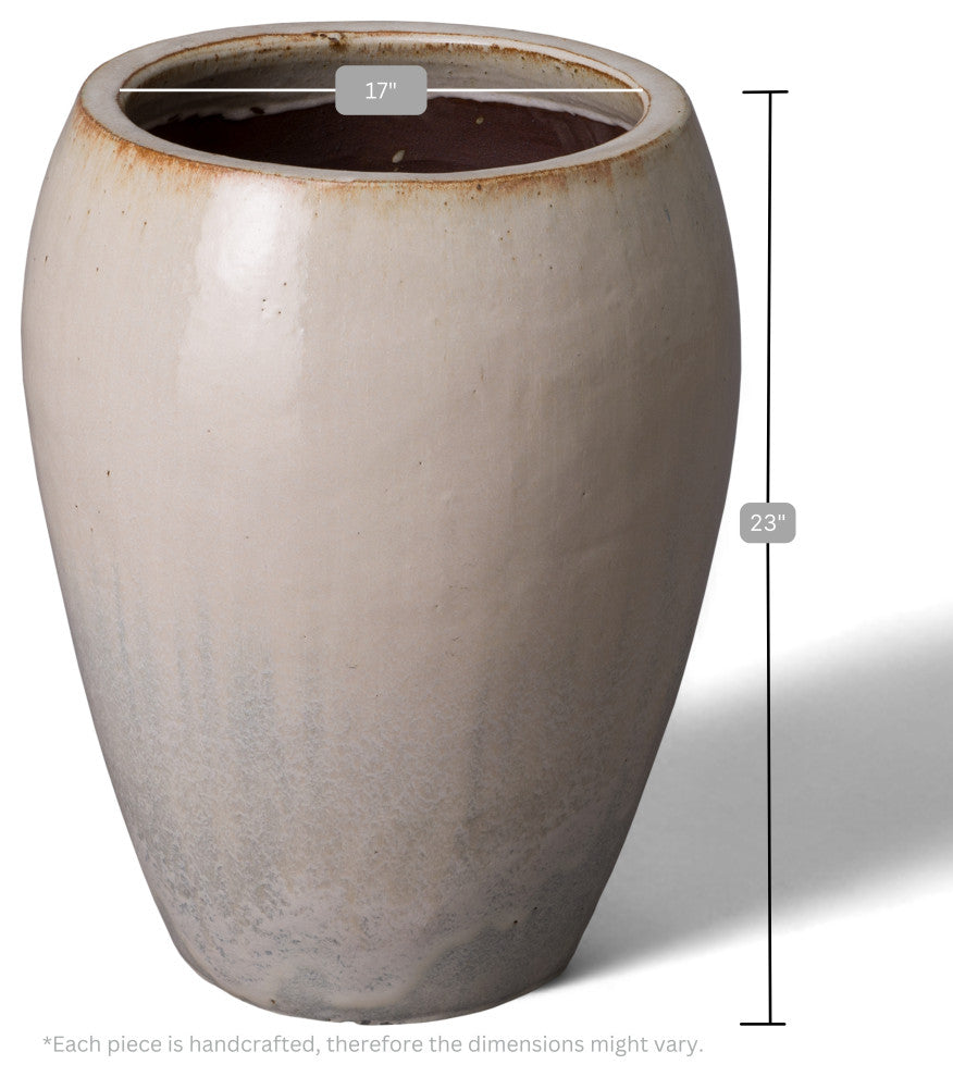 Round Pot, White 17x23
