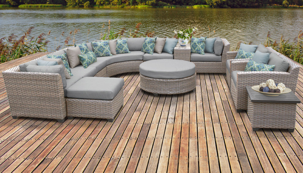 Florence 12 Piece Outdoor Wicker Patio Furniture Set 12a