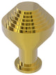 Designer Cabinet Knob, Polished Brass
