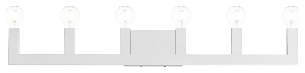 Livex Lighting Solna 6 Light Polished Chrome ADA Extra Large Vanity Sconce