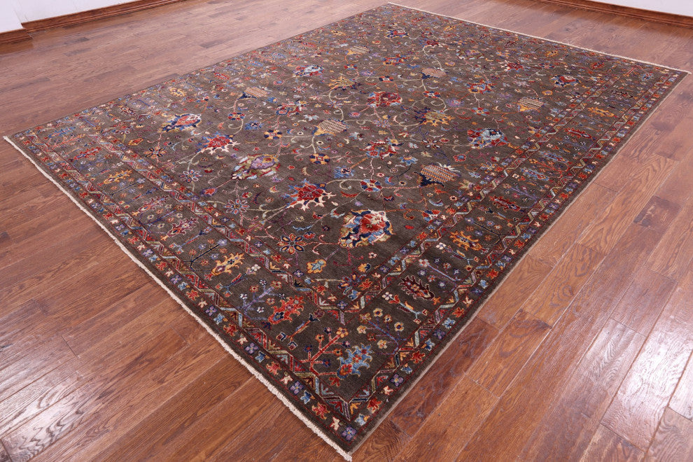 Persian Tabriz Handmade Wool Rug 8' 11" X 11' 10" Q9794