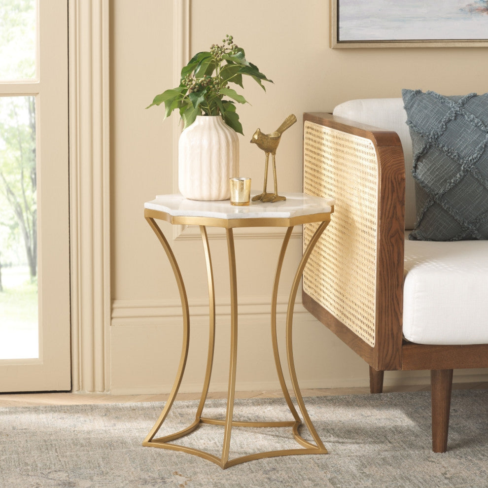 Safavieh Starbella Accent Table, White/Gold