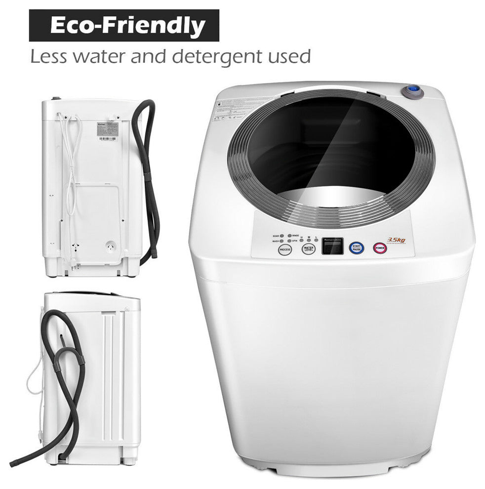 Full-Automatic Laundry Wash Machine Washer/Spinner W/Drain Pump