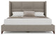 Nativa Interiors Megan Square Upholstered Bed, Grey, King