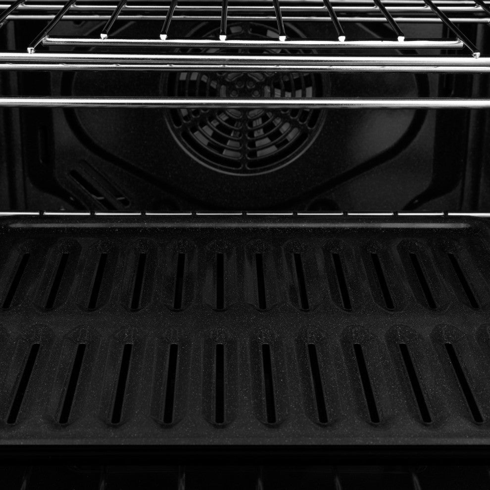 ZLINE DuraSnow Stainless Steel Double Wall Oven With Matte Black, AWDSZ-30-MB