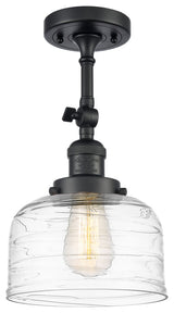 INNOVATIONS 201F-BK-G713-LED 1-Light Semi-Flush Mount Matte Black
