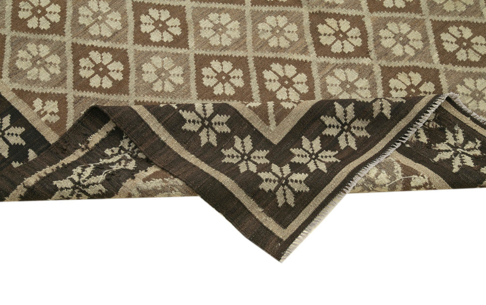 Rug N Carpet - Handmade Bessarabian 5' 8'' x 12' 4'' Vintage Floral Kilim Rug