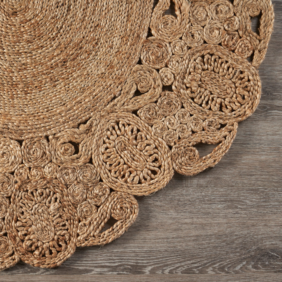 Bloom Boutique Organic Jute Rug, 4' Round