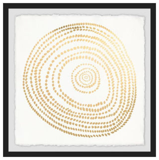 "Golden Swirl" Framed Painting Print, 32"x32"
