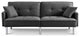 Tonopah 85" Tufted Futon Convertible Sleeper Sofa, Dark Gray