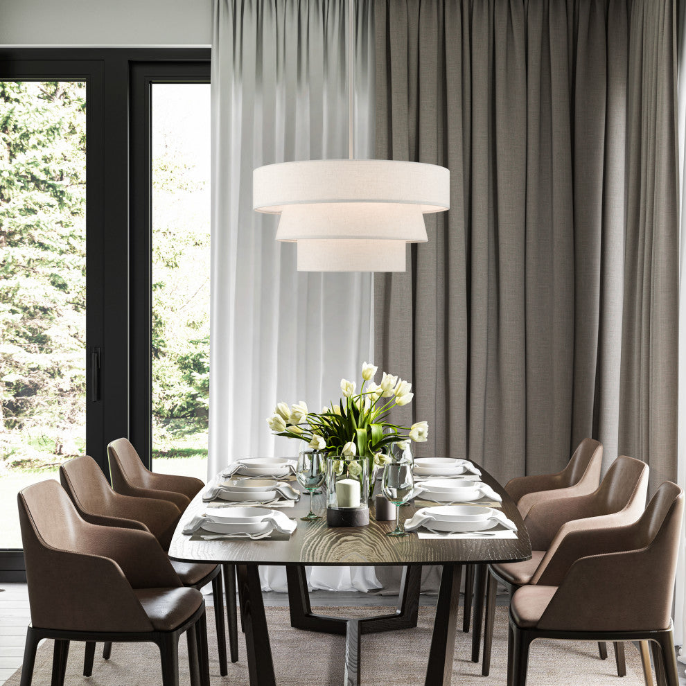 Chandler 4-Light Brushed Nickel Pendant Chandelier