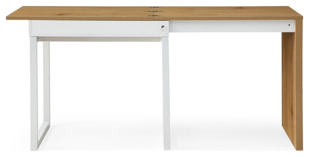 Loft Lyfe Arwen Desk, Extendable, Space Saving Design, Natural/White