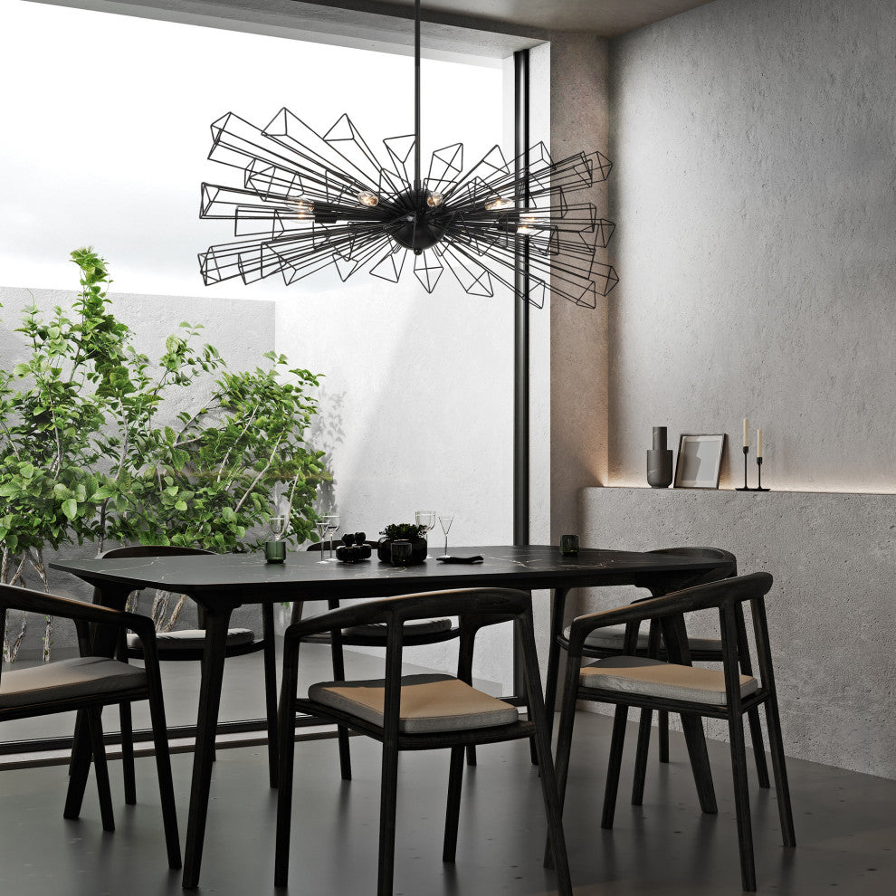 Dendelio 10 Light Chandelier, Black