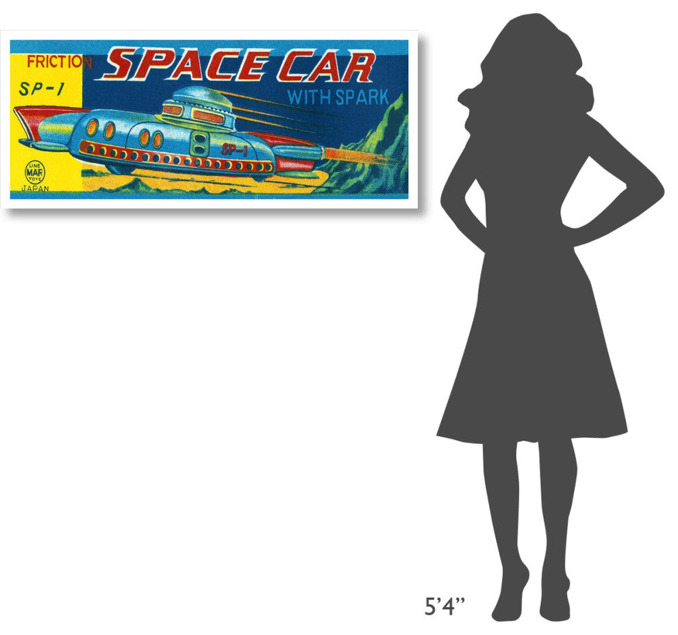"SP-1 Friction Space Car" Digital Paper Print by Retrotrans, 46"x20"