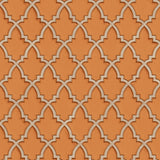 Geometric Textured Wallpaper, Trellis Pattern, Beige Orange, 1 Roll