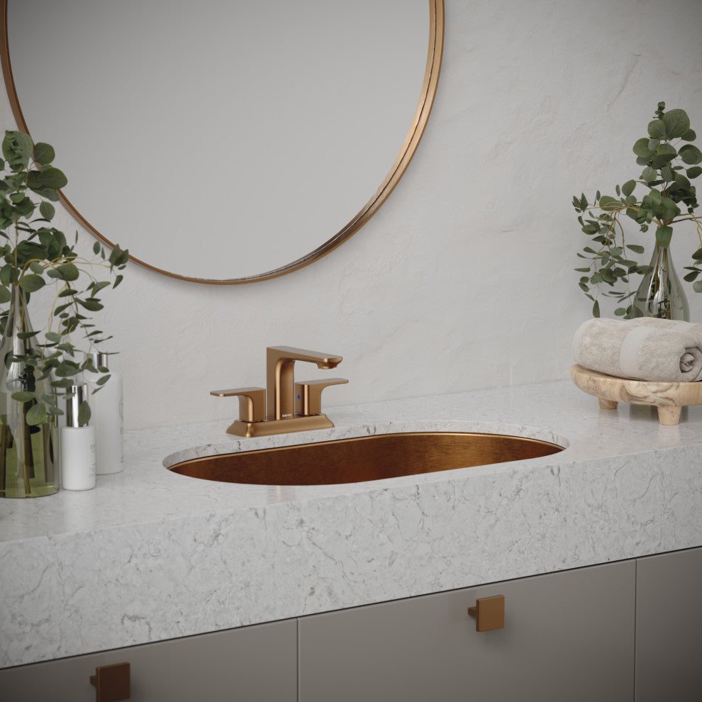 Karran Cinox Stainless Steel Oval Undermount Sink, Brushed Copper