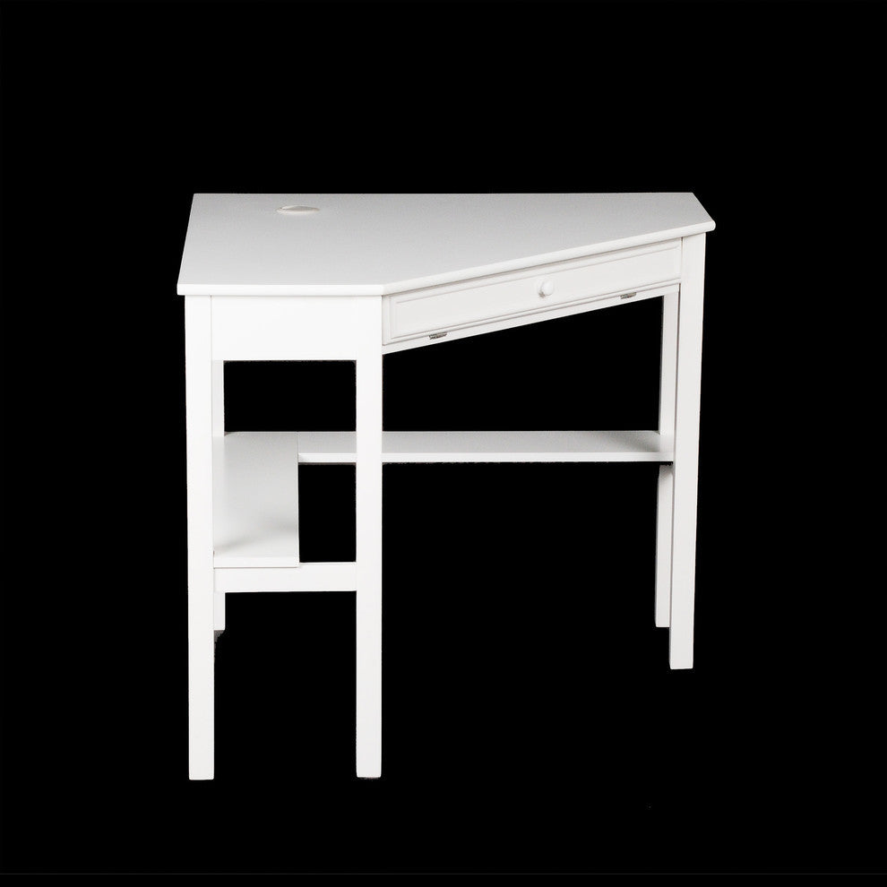 Peoria Corner Computer Desk, White