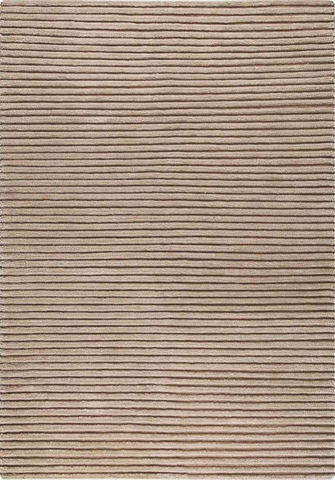 Hand Woven Beige New Zealand Wool Area Rug