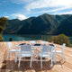 Compamia Miami Outdoor Rectangular Dining Table, White