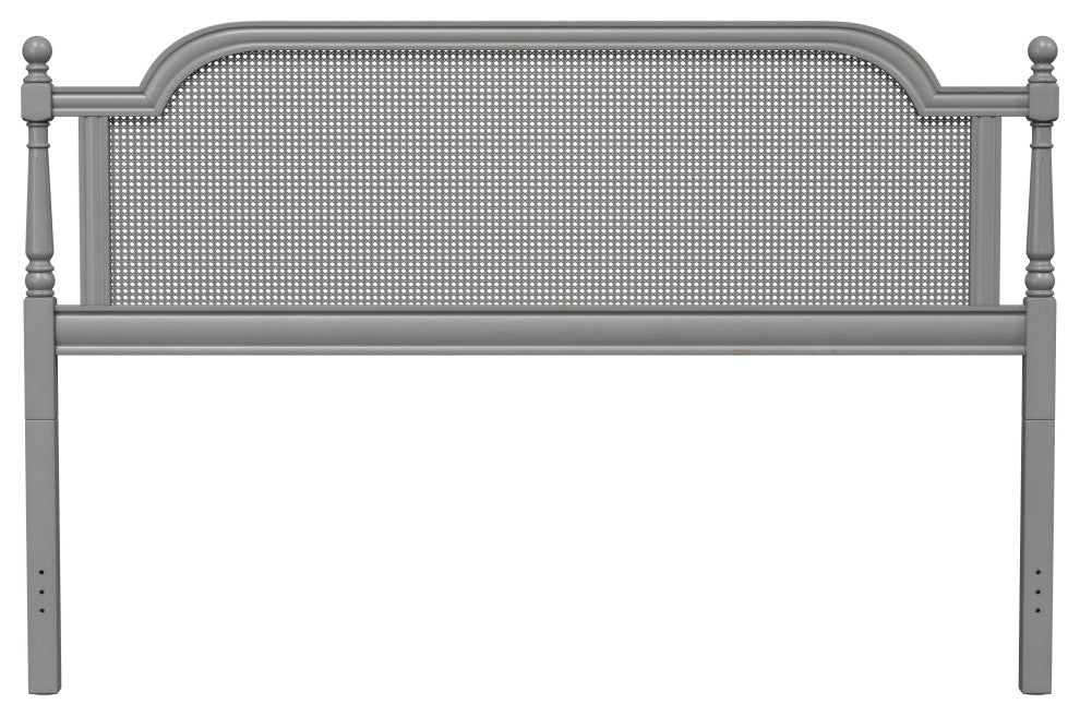 Melanie Bed, Metal Bed Rails Included, Gray, King