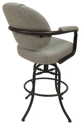 Swivel Tilt Metal Counter 26" 30" Bar Stool M-70, Portwood Ash - Brown, 26"