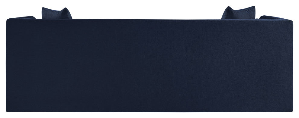 Everett Upholstered Sofa, Navy, Chenille Fabric