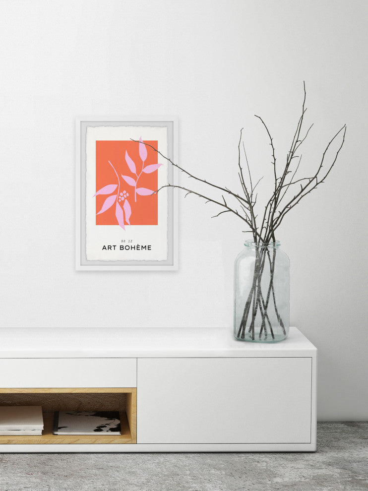 "Pinkish Glow" Framed Painting Print, 20x30