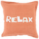 Surya Relax RX-003 18"x18" Pillow Kit, White/Burnt Orange/Cream