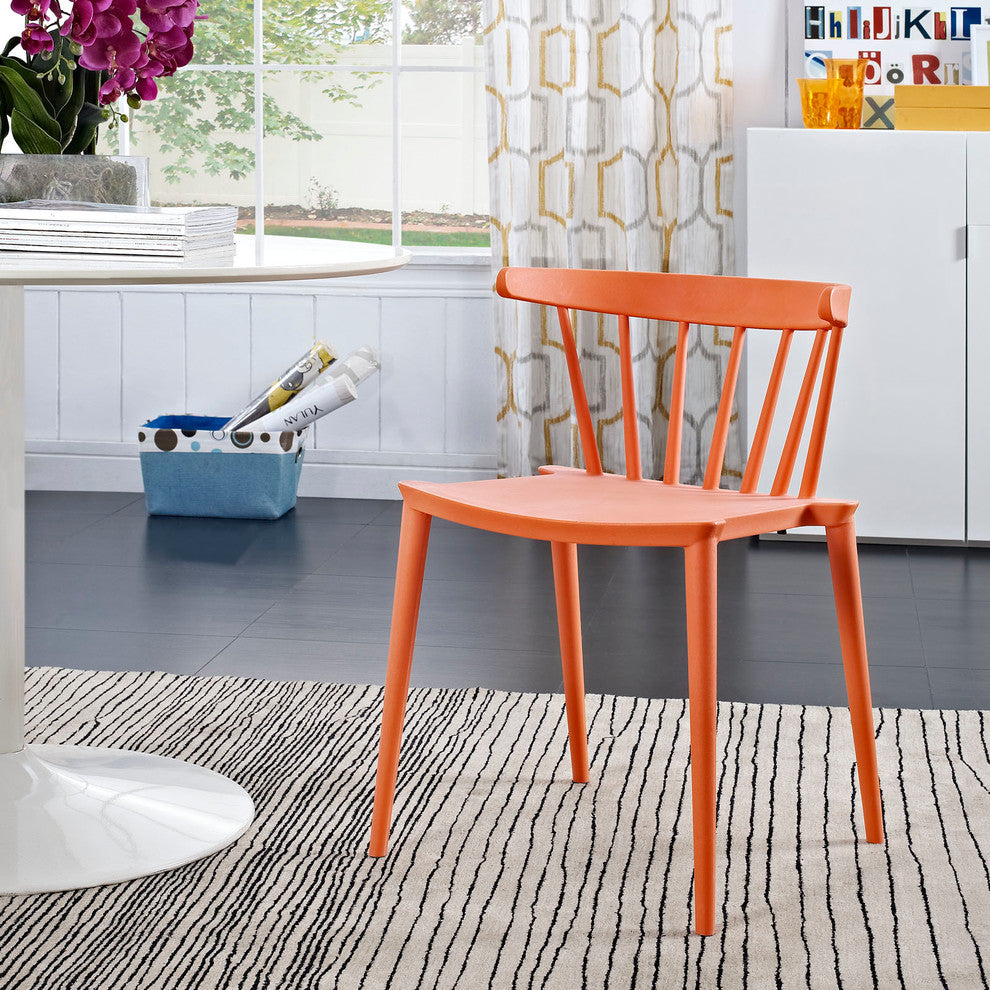 Spindle Dining Side Chair, Orange