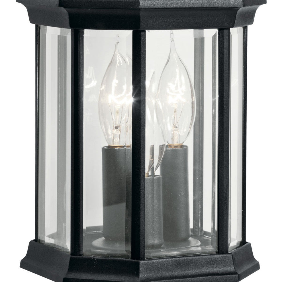 Kichler Chesapeake 3 Light Outdoor Wall Sconce in Black