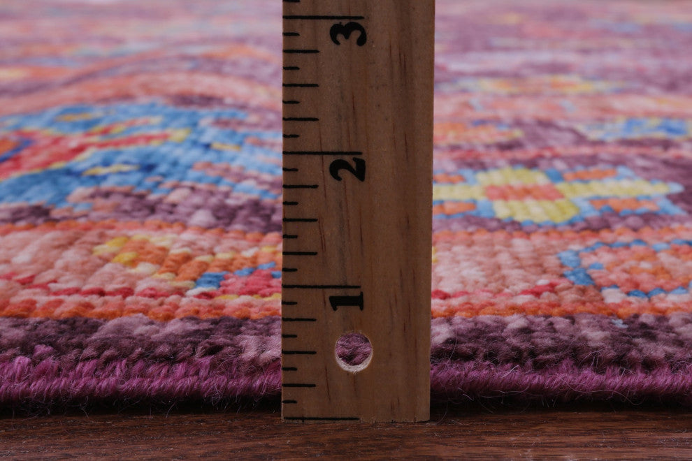 9' Square Hand-Knotted Turkish Oushak Wool Rug - Q16070