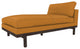 Cantor Leather Chaise, Finish: Ebony, Leather: Saffron