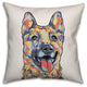 Watercolor German Shepherd Throw Pillow