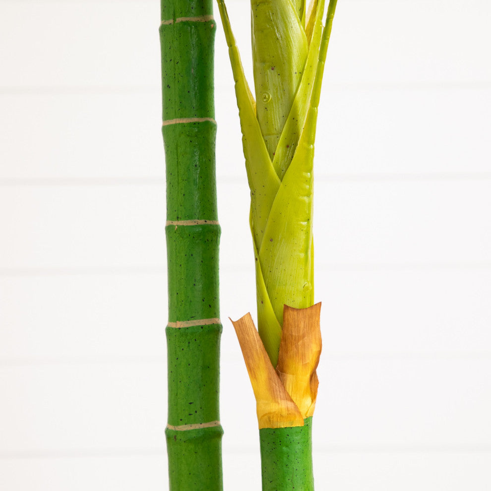8' Golden Cane Palm Silk Tree
