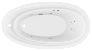 Leni 5.9 ft. Jetted Whirlpool Tub With Reversible Drain, White