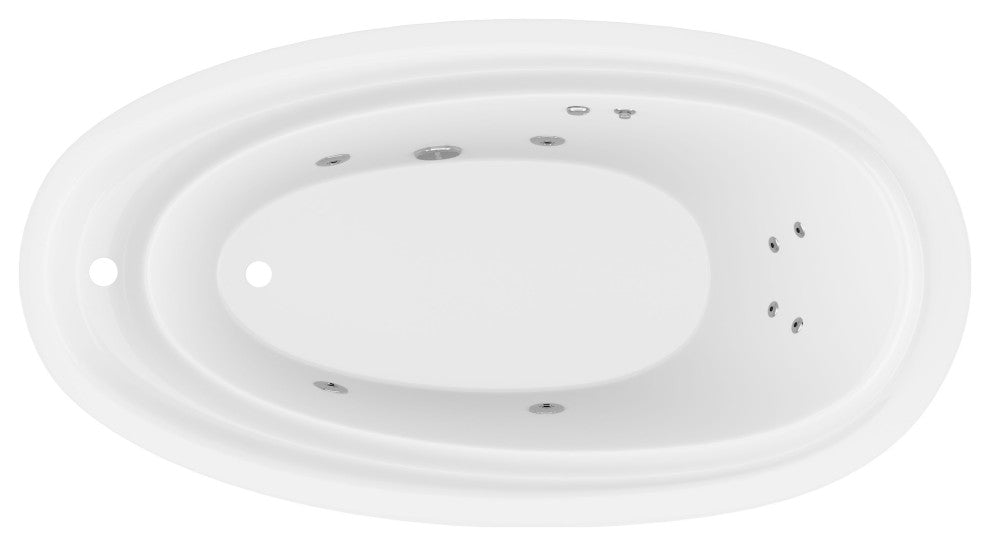 Leni 5.9 ft. Jetted Whirlpool Tub With Reversible Drain, White