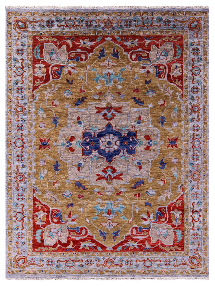 Persian Heriz Serapi Hand Knotted Wool Rug 9' 1" X 11' 11" - Q13052