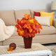 19" Autumn Maple Leaf Artificial Plant, Decorative Planter