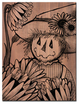 Ready2HangArt 'Sunflower Scarecrow' Wrapped Canvas Fall Wall Art