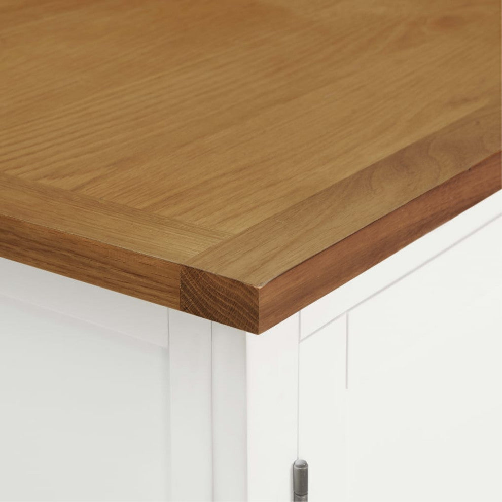 Vidaxl Wardrobe 29.9"x20.5"x41.3" Solid Oak Wood