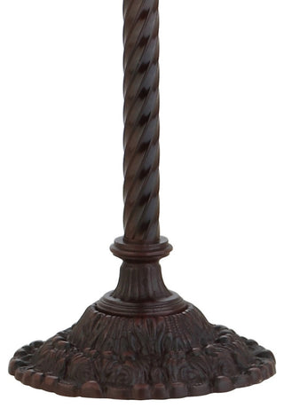 Botanical Tiffany-Style 71" Torchiere Floor Lamp, Bronze
