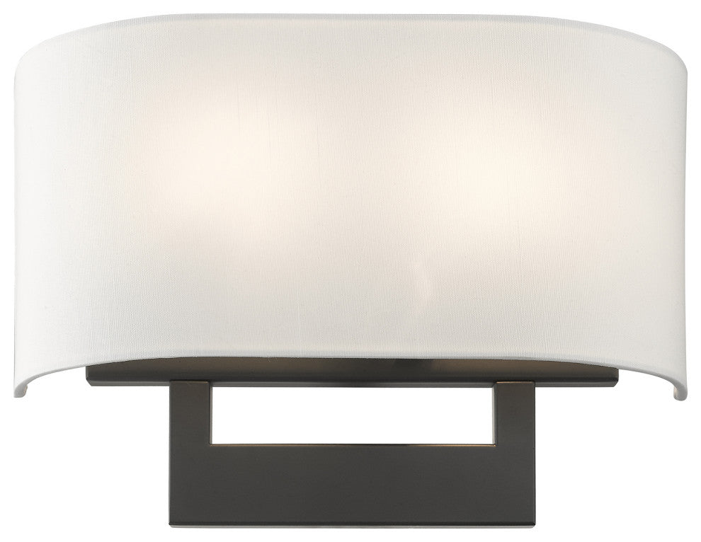 Livex Lighting Wall Sconces 2-Light Black Medium Sconce