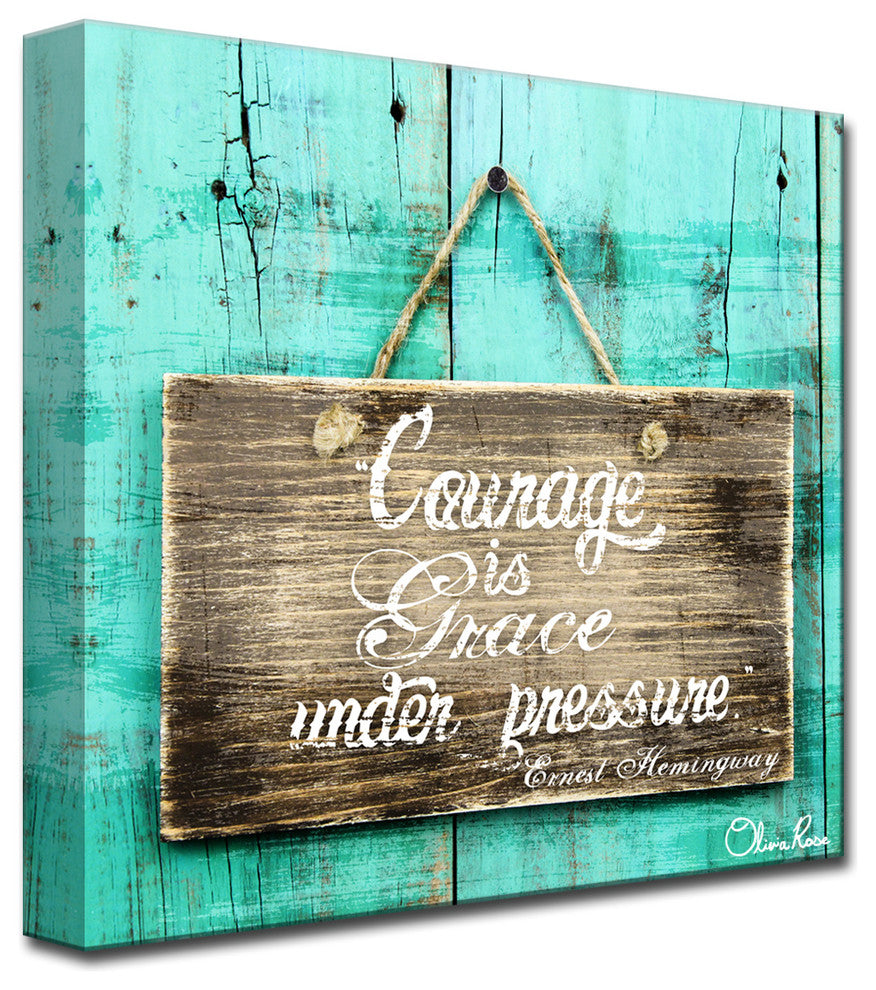 Ready2Hangart Courage Is Grace By Olivia Rose Canvas Art , 30" Hx30" W