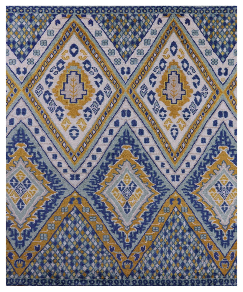 8' 1" X 9' 11" Moroccan Hand-Knotted Wool Rug Q9284
