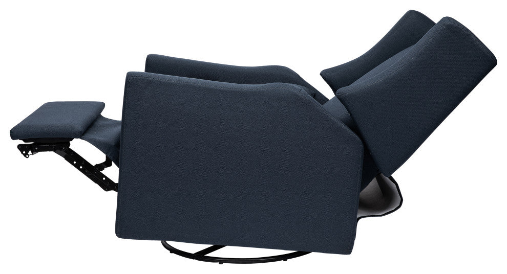 Kiwi Electronic Recliner and Swivel Glider With USB port, Performance Navy Eco-Twill