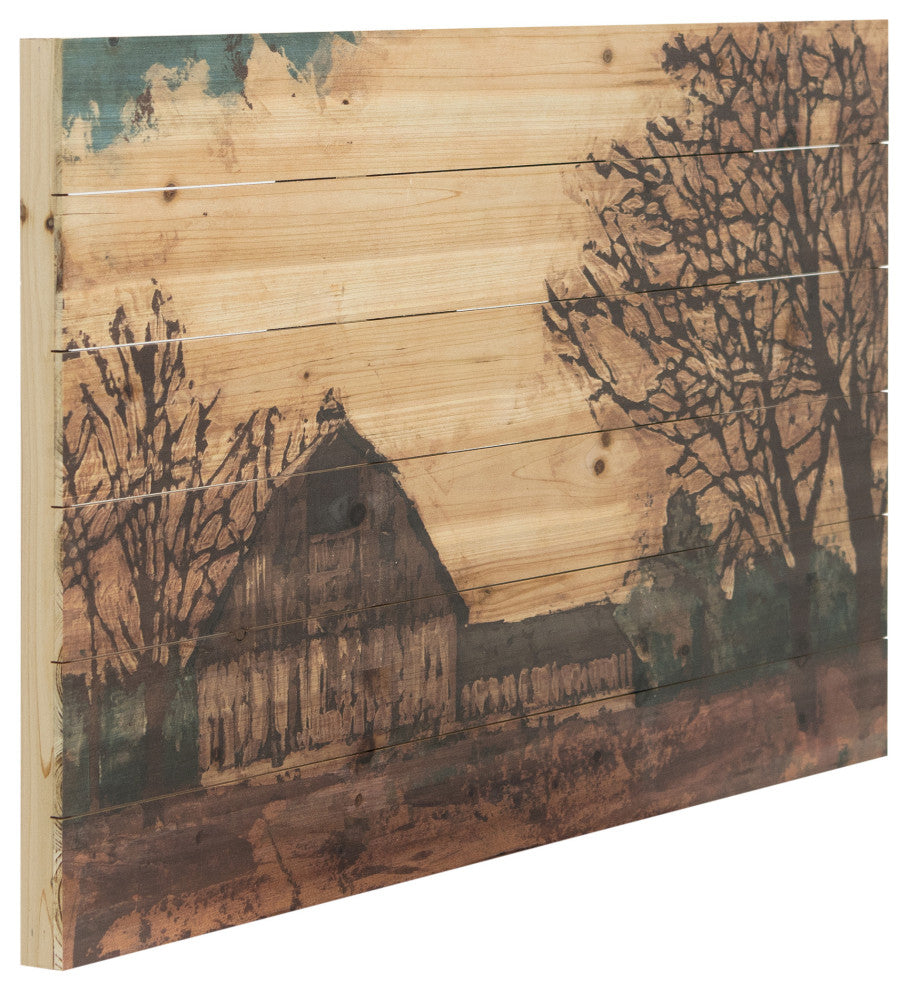 "Erstwhile Barn 3 & 4" Wood Wall Art Giclee Printed on Solid Fir Wood Planks