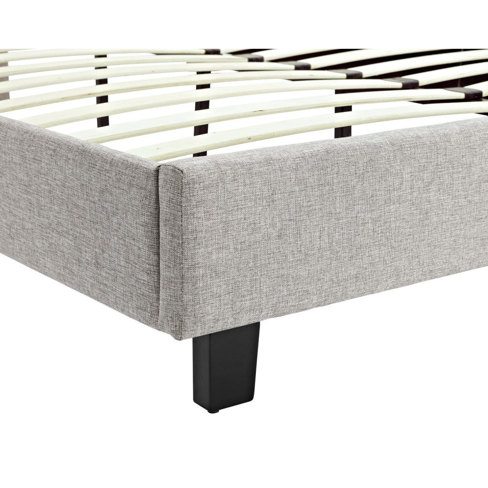 Picket House Emery Upholstered Queen Platform Bed, Gray