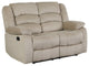 Callan Contemporary Microfiber Recliner Loveseat Beige