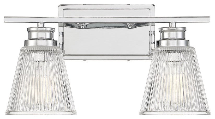 Savoy House Meridian 2 Light Bath Bar Chrome
